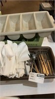 1 Lot - Knives, Spoons, and Forks Container, 2