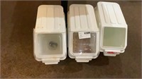 1 LOT 3-Top open Mobile Ingredient Storage Bin