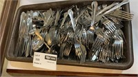 1 Lot - Knives, Spoons, and Forks Container