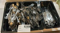 1 Lot - Containers of Forks, Spoons, and Knives.