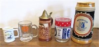 German Beer Stein & Misc Glasses