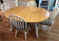 Dining Table w/ 4 Chairs & Leaf