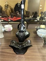 Tiffin glass iris vase, modern vase, etc.