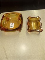 Tiffin glass ashtrays