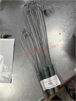(3) VOLLRATH S/S WHISKS - NICE CONDITION