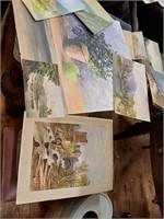 Good collection of Unframed Watercolour