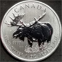 2012 Canada 1oz Silver Moose Wildlife Series BU