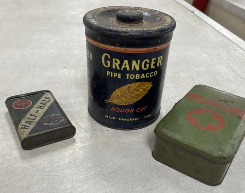 Tobacco and First Aid Tins