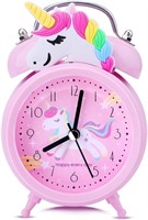 R1807  TCJJ Unicorn Kids Alarm Clock, Twin Bell