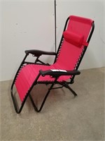 New red lounging chair