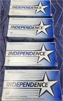 P - 4 BOXES INDEPENDENCE 40S&W FMJ AMMO (A17)