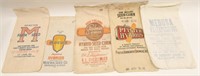 Lot Of 5 Vintage Advertising Seed Bags