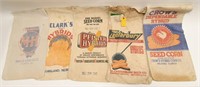 Lot Of 5 Vintage Advertising Seed Bags