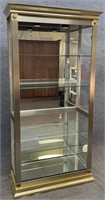 Brushed Metal & Glass Display Cabinet