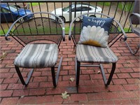 2 wrought iron chairs