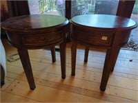 Matching round end tables 24in diameter 26 high