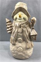 Ceramic snowman figure