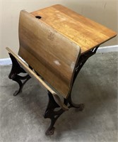 ANTIQUE CAST IRON/WOOD SCHOOL DESK