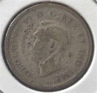 Silver 1940 Canadian dime