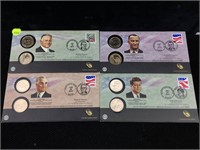 Presidential Dollar FDC Coin Sets - 8 coins total