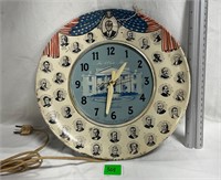 Vtg Spartacus Lyndon B Johnson Comm Plate Clock
