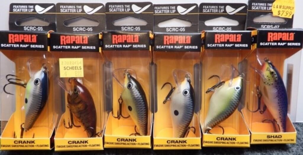 (6) Rapala Scatter Rap Fishing Lures / Baits