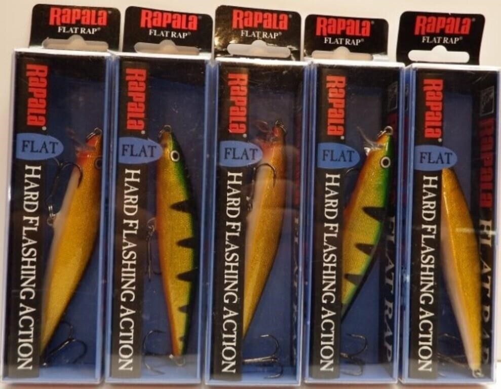 (5) Rapala FLR-10 Flat Rap Fishing Lures