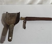 Ash shovel and a fillet knife.