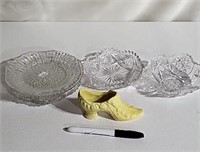 Shoe planter, plates and dishes