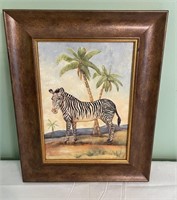 FRAMED ZEBRA PRINT - CANADIAN ARTIST SIGNED