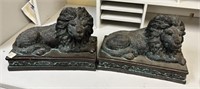 Pair of Resin Lion Statues