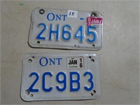 2   7" x 4 "Licence Plates  Jan 03 , Jan 16