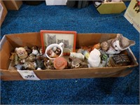 Box of owl figurines