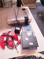 NES system including controller and five games