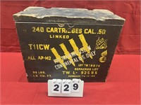 50cal. Wooden Ammo Box