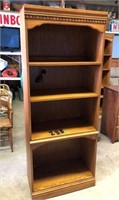 Display case or Bookcase lighted Oak 77" X 30"