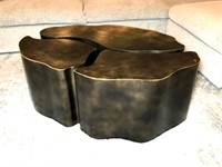 Z Gallerie Metal Adjoining 3 Piece Coffee Table
