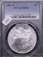 1881 S PCGS MS63 MORGAN DOLLAR