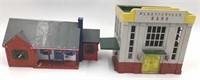 Vintage Lionel plastic bank & house 6" x 6”