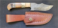 Damascus Copper Hunter Knife