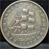 1830s Large Cent Hard Times Token