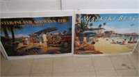 Waikiki Beach & Inter Island Airway Posters-39x25"