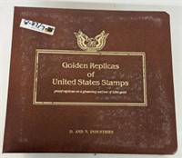 (41) 22KT GOLD REPLICAS OF U.S. STAMPS BOOK