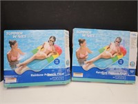 2 New  Rainbow Swim Floats