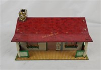 Vintage Tin Litho Ranch Style House