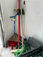 yard cart - blower - brooms - water hose