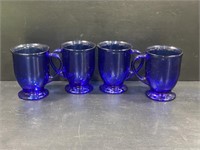 Anchor Hocking Cobalt Blue Glass Mugs