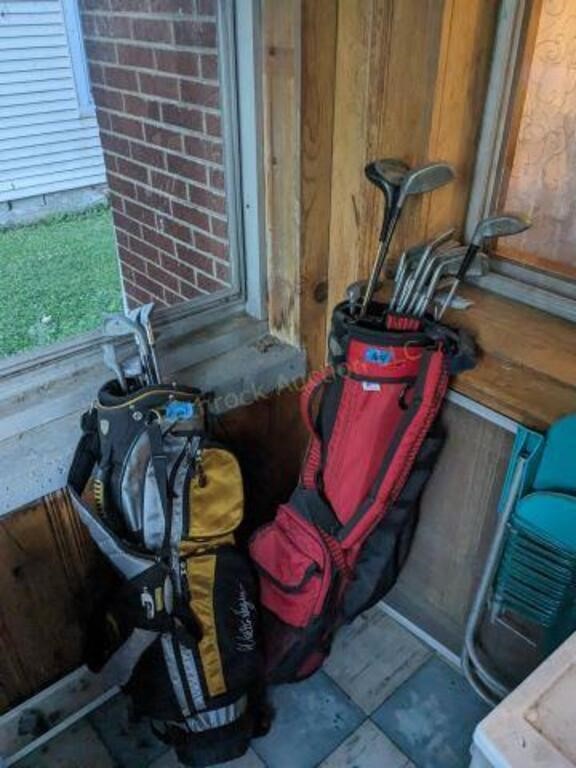 (2) Sets of Golf Clubs in Carriers