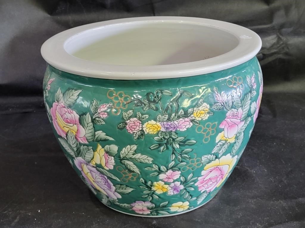 VTG Chinoiserie Floor Planter