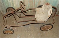 Antique Child's pedal car Rusted condition